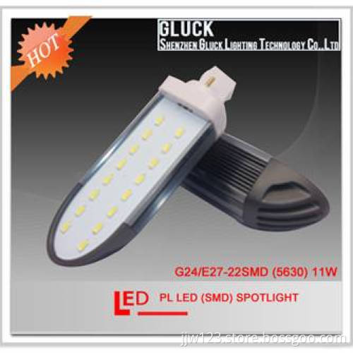 700-800lm Plug SMD LED Spotlight G24/E27-16SMD (5630)